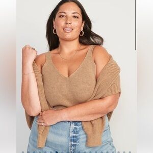 Old Navy V-Neck Rib-Knit Sweater Tank Top size XXL